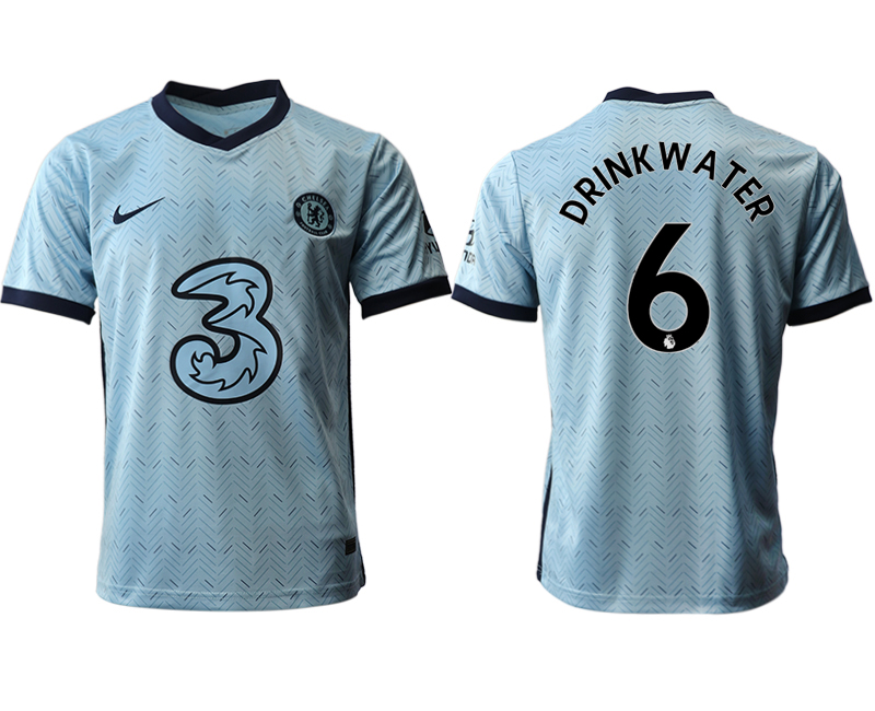 Men 2020-2021 club Chelsea away aaa version #6 Light blue Soccer Jerseys->->Soccer Club Jersey
